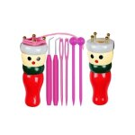 Lot de 2 bobines  tricoter outil de tissage portatif pour dbutants cration de cordons pour foulards ...