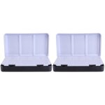 Lot de 2 botes  pigments vides en mtal pour peinture pots de mlange palette projets dartisanat voyage ...
