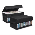 Lot de 2 bo�tes de rangement pour cd contenant 32 cd dans des bo�tiers complets et 60 cd dans des bo�tiers ...