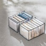 Lot de 2 bo�tes de rangement lavable v�tements - pour chemise et pantalon - 36 * 17 * 12cm label