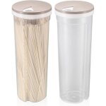 Lot de 2 boîtes de rangement pour pâtes italiennes avec couvercle rotatif adaptées pour les pâtes et ... Lot de 2 boîtes de rangement pour pâtes italiennes avec couvercle rotatif adaptées pour les pâtes et ...