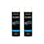 Lot de 2 bombes de peinture anti gravillons - blanc - motip