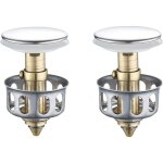 Lot de 2 bondes de lavabo universelles pop up bouchon de vidange dévier pop up bouchon de vidange dévier ... Lot de 2 bondes de lavabo universelles pop up bouchon de vidange dévier pop up bouchon de vidange dévier ...