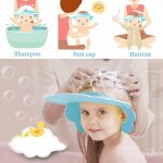 Lot de 2 bonnets de bain ajustables avec visi�re et protection des oreilles pour b�b� label