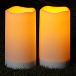 Lot de 2 bougies solaires dextérieur étanches et rechargeablesbougies sans flamme à énergie solaire pour ... Lot de 2 bougies solaires dextérieur étanches et rechargeablesbougies sans flamme à énergie solaire pour ...