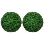 Lot de 2 boules de buis artificielles - homcom - protection uv pour la maison le jardin la f�te de mariage ...