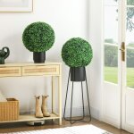 Lot de 2 boules de buis buxus d�co decoration verdure artificiel ?40 cm diam�tre int�rieur ext�rieur ...