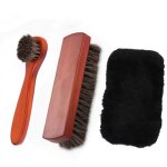 Lot de 2 brosses  chaussures en crin de cheval brosse  chaussures en crin de cheval brosse  cirage ...