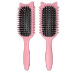 Lot de 2 brosses de dfinition de boucles en forme de tte de chat: volumisantes dmlantes et anti ...
