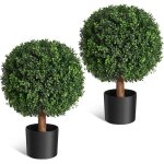 Lot de 2 buis artificiels en forme de boule de buis artificiel de 60 cm de long dcoration dintrieur ...