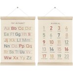 Lot de 2 cadres � suspendre pour affiches de lalphabet d�coration murale pour chambre denfant banni�re ...