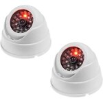 Lot de 2 caméra dôme factice fausse dummy caméra sans fil cctv sécurité surveillance intérieur avec rouge ... Lot de 2 caméra dôme factice fausse dummy caméra sans fil cctv sécurité surveillance intérieur avec rouge ...
