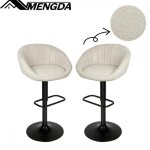 Lot de 2 chaise bar - mengda - tabourets de bar de cuisine - r�glable en hauteur - avec pieds en m�tal ...