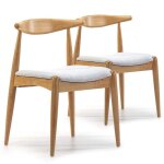 Chaises - design moderne - lot de 2 - bois massif - couleur chne - confort exceptionnel