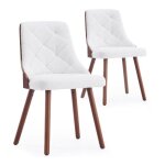 Lot de 2 chaises bouclette cargo 79cm noisette & blanc