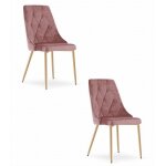 Lot de 2 chaises imola - salle à manger cuisine salon style rétro assise velours pieds métal couleur ... Lot de 2 chaises imola - salle à manger cuisine salon style rétro assise velours pieds métal couleur ...