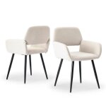 Lot de 2 chaises longues de style scandinave - tissu doux - structure robuste - convient pour salon chambre ... Lot de 2 chaises longues de style scandinave - tissu doux - structure robuste - convient pour salon chambre ...