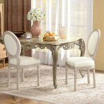 Lot de 2 chaises louis xvi - bois massif patin avec mdaillon assise crme 58x60x92cm