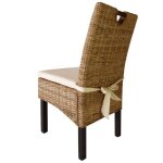 Lot de 2 chaises à manger chaise de cuisine vidaxl rotin kubu bois de manguier c111 Lot de 2 chaises à manger chaise de cuisine vidaxl rotin kubu bois de manguier c111