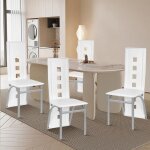 Lot de 2 chaise moderne en cuir pu - mengda - chaise de salle à manger - dossier extra hautpied antidérapant ... Lot de 2 chaise moderne en cuir pu - mengda - chaise de salle à manger - dossier extra hautpied antidérapant ...