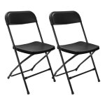 Lot de 2 chaises pliantes de jardin en r�sine 45x44. 5x79cm 7house
