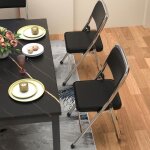 Lot de 2 chaises pliantes - mipan - chaise pliante rembourre en cuir - dossier rembourr - pour cuisine ...