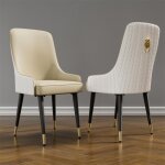 Lot de 2 chaises salle à manger - chaise beige de cuisine en cuir confortable chaise design salon - 43. ... Lot de 2 chaises salle à manger - chaise beige de cuisine en cuir confortable chaise design salon - 43. ...