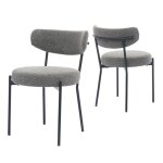 Chaises de salle  manger - non spcifi - lot de 2 - dossier rembourr - design scandinave - empilables ...