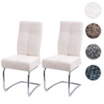 Lot de 2 chaises de salle à manger hwc - g56 chenille crème Lot de 2 chaises de salle à manger hwc - g56 chenille crème