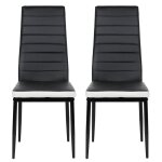 Lot de 2 chaise de salle  manger - mipan - chaise de cuisine - pu - pour cuisine bar restaurant - maximale ...