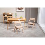 Lot de 2 chaises salle � manger pliables avec coussin portables et assembl�es pour invit�s cuisine bureau ...