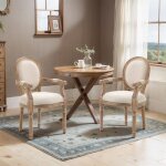 Lot de 2 chaises de salle � manger chaise de salon m�daillon style louis xvi bois massif patin� sculpt� ...