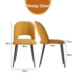 Lot de 2 chaises de salle à manger ou salon - mipan - avec dossier - assise en tissu velours - pour salle ... Lot de 2 chaises de salle à manger ou salon - mipan - avec dossier - assise en tissu velours - pour salle ...