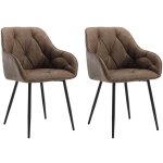 Woltu lot de 2 chaises de salle  manger chaise de cuisine rembourre en simili cuir pieds en mtal marron ...