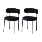 Lot de 2 chaises - chaises de table  manger contemporaines - chaise en mtal - l 50cm x p 50cm x h 79cm ...