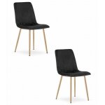Lot de 2 chaises en velours lava - salle à manger chambre cuisine ergonomiquem style rétro pied en métal ... Lot de 2 chaises en velours lava - salle à manger chambre cuisine ergonomiquem style rétro pied en métal ...