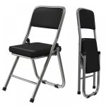 Lot de 2 chaise - xuanyu - cuir pu douillet chaises pliantes - chaise visiteur - chaise salle a manger ...