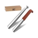 Lot de 2 chausse - pieds en acier inoxydable 305cm long manche ergonomique pour enfiler chaussures facilement ...