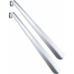 Lot de 2 chausse - pieds en acier inoxydable  long manche avec poigne confortable pour personnes ges ...