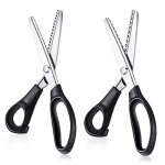 Lot de 2 ciseaux cranteurs : festonn� 7 mm + zigzag 5 mm 9 pouces couture professionnelle label