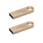 Lot de 2 cl usb - kingston - datatraveler - 128 go - usb 3. 2 - vitesse jusqu 220 mo / s