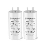 Lot de 2 condensateurs 55µf moteur volet 20nm - cosses 28mm - compatibles somfy simu nice Lot de 2 condensateurs 55µf moteur volet 20nm - cosses 28mm - compatibles somfy simu nice