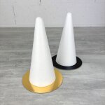 Lot de 2 cones en polystyr�ne plein hauteur 20 cm diam�tre de base 9 cm pr�sentoir � macarons plateaux ...
