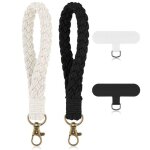 Lot de 2 cordons pour tlphone portable avec languette dattache chane pour smartphone bracelet porte ...