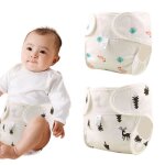 Lot de 2 couches lavables en coton pour b�b� imperm�ables pour nouveau - n� gar�ons et filles avec poche ...