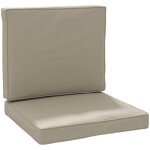 Lot de 2 coussins de chaise - outsunny - dhoussables - grand confort rembourr mousse - tissu polyester ...