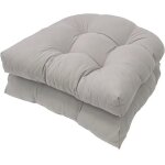 Lot de 2 coussins de chaise de terrasse rembourr�s confortables en fibre �paisse touffet�e 48 x 48 cm ...