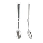 Lot de 2 cuill�res � confiture en acier inoxydable