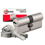 Lot de 2 cylindres s?entrouvrant trafic 6 pour serrure de porte haute scurit 8 cls identiques taille ...