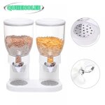 Lot de 2 distributeurs de c�r�ales pour le petit - d�jeuner - blanc - c�r�ales / flocons davoine / bonbons ...